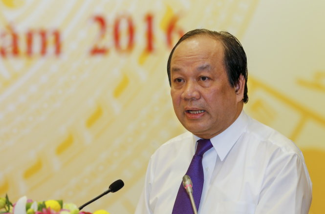 Bộ trưởng, Chủ nhiệm Văn phòng Chính phủ Mai Tiến Dũng trả lời các phóng viên tại cuộc họp báo - Ảnh: VIỆT DŨNG