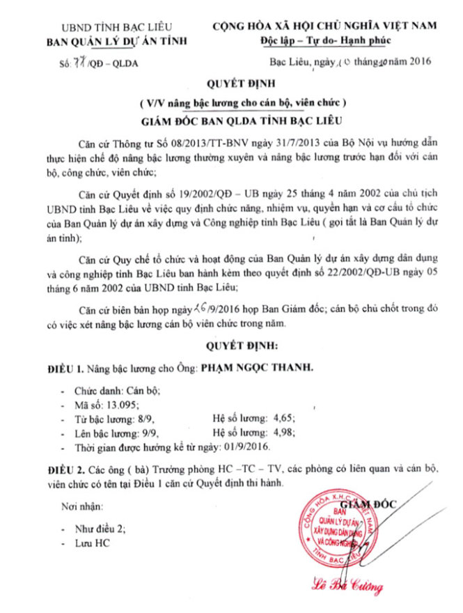 Các quyết định do ông Cường ký khi không còn là giám đốc Ban quản lý dự án - Ảnh: CHÍ QUỐC
