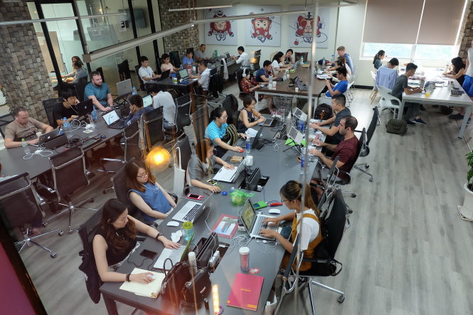 Không gian làm việc chung tại coworking space Dreamplex -Vũ Thủy