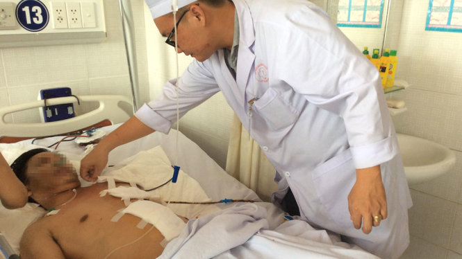 Bệnh nhân đang tiếp tục được chăm sóc theo dõi tại khoa Ngoại lồng ngực, Bệnh viện Đa khoa TP. Cần Thơ