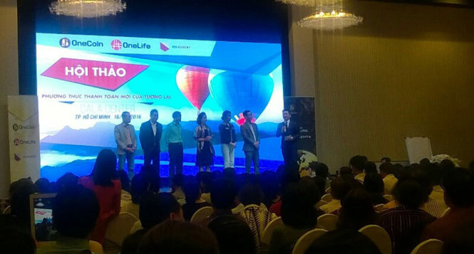 Diễn đàn Onecoin tổ chức giới thiệu các gói đầu tư tại TP. HCM. Ảnh: Diễn đàn Onecoin Phú Yên cung cấp