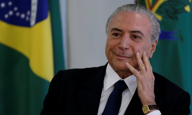 Tổng thống Brazil, ông Michel Temer - Ảnh: Reuters
