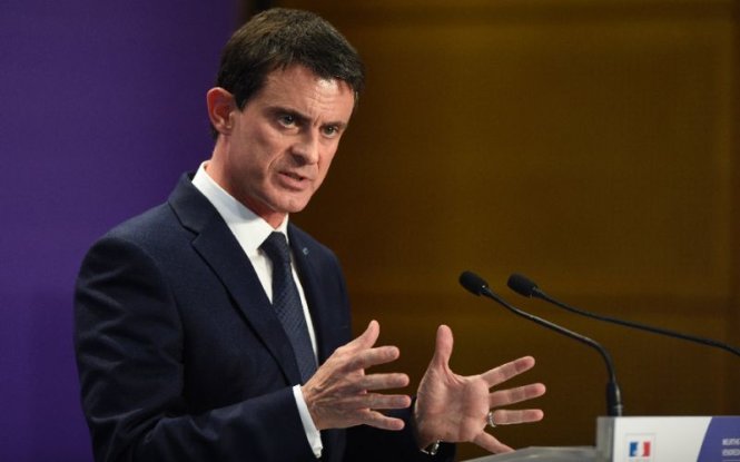 Thủ tướng Pháp Manuel Valls tuyên bố sẽ tranh cử tổng thống Pháp trong cuộc bầu cử năm 2017 - Ảnh: AFP