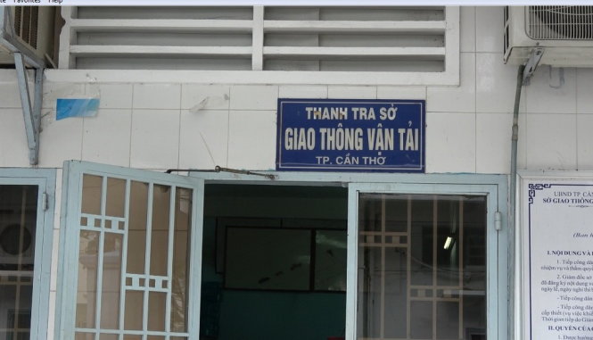 Trụ sở Thanh tra giao thông TP. Cần Thơ- nơi các cán bộ thanh tra giao thông bị bắt - Ảnh: L.Dân