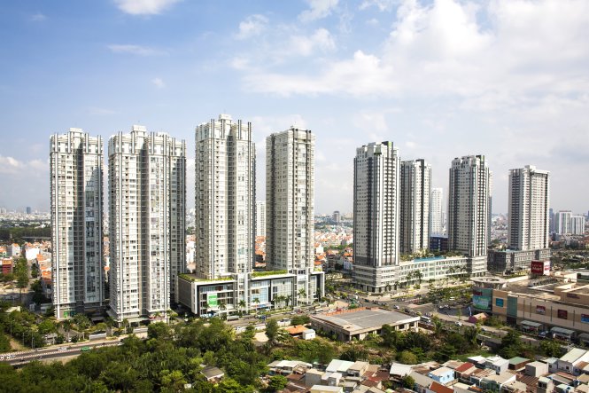 Dự án căn hộ căn hộ Sunrise City của Novaland ở Quận 7. Ảnh T.HIỀN