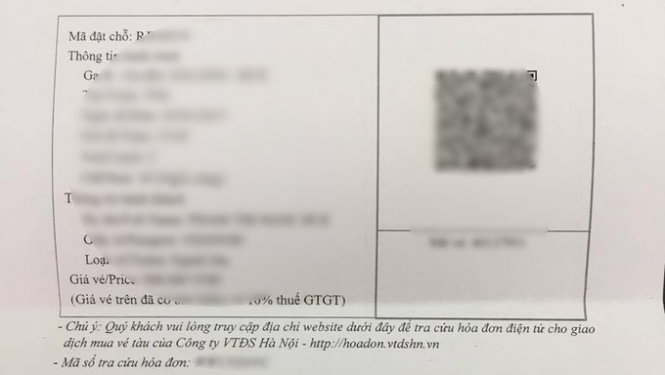 Một vé tàu giả do đường dây của cò bán cho người dân.