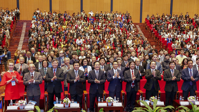 Các đại biểu tham dự Hội thảo khoa học quốc tế Việt Nam học lần 5 tại Trung tâm hội nghị quốc gia, Hà Nội ngày 15-12 - Ảnh: VIỆT DŨNG