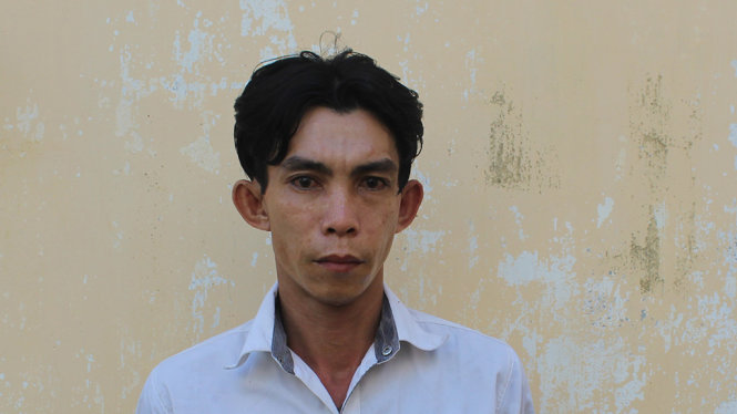 Nghi can Lê Trường Phục Quốc tại cơ quan điều tra - Ảnh: HOÀI THƯƠNG