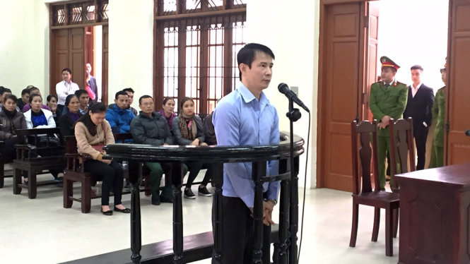Bị cáo Vinh tại toà - Ảnh: Giang Long