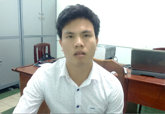 Mạc Đăng Khoa tại Cơ quan Cảnh sát điều tra - Công an TP Vũng Tàu - Ảnh: QUỲNH GIANG