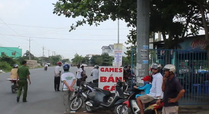 Tiệm game bắn cá nơi xảy ra vụ việc - Ảnh: Hoài Thương