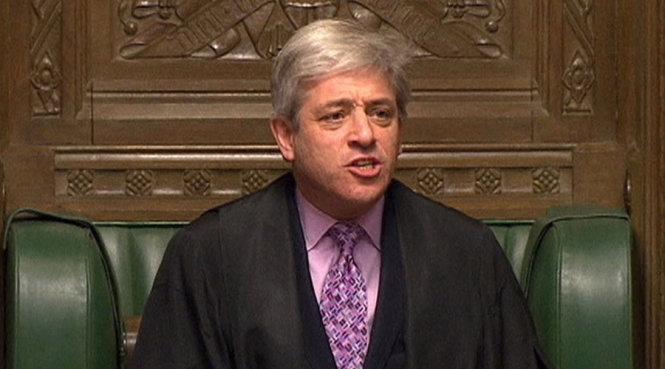 Chủ tịch Hạ viện Anh, ông John Bercow - Ảnh: Reuters
