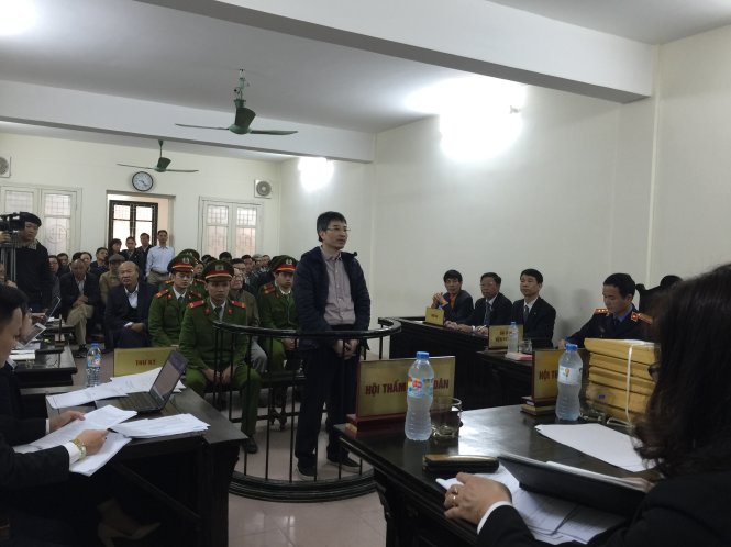 Bị cáo Giang Kim Đạt tại toà - ảnh: Thân Hoàng