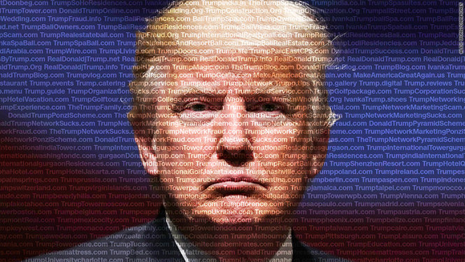 Ông Trump và công ty của ông đã có một chiến lược xây dựng hình ảnh và bảo vệ tiếng tăm trên mạng một cách bài bản, quy củ ngay từ đầu - Ảnh: CNN
