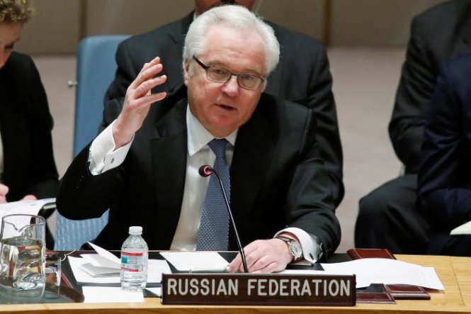 Đại sứ Nga lại LHQ Vitaly Churkin - Ảnh: Reuters