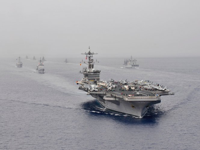 Đội tàu sân bay USS Carl Vinson - Ảnh: US Navy