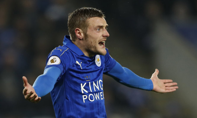 Jamie Vardy  sẽ giúp Leicester chơi tốt hơn sau khi Ranieri ra đi? Ảnh: REUTERS