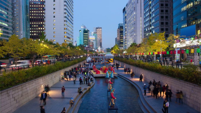 Khu rạch Cheonggyecheon qua 6 thập niên -pinterest, squarespace, douglaschan