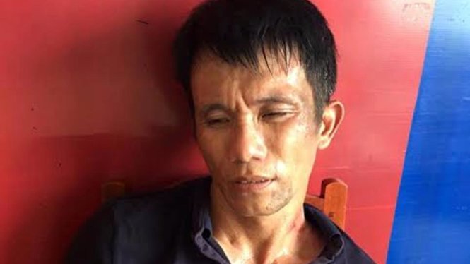 Đối tượng Nguyễn Đức Chinh tại cơ quan công an - Ảnh: H.Dung