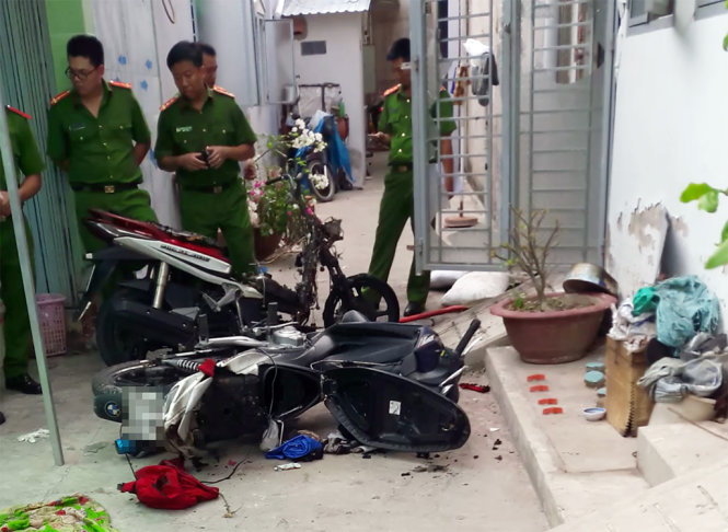 Hiện trường căn phòng trọ nơi xảy ra vụ đốt nhà chết người