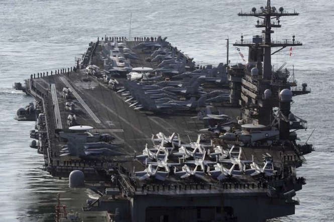 Tàu sân bay USS Carl Vinson của Mỹ -Ảnh: CNA