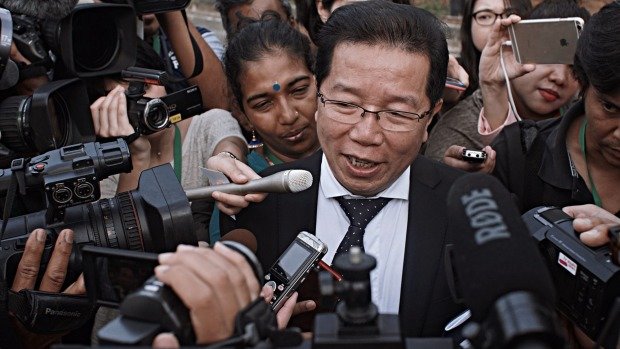 Luật sư Gooi Soon Seng của bị cáo Indonesia Siti Aishah trong phiên tòa đầu tiên ngày 1-3 - Ảnh: AFR