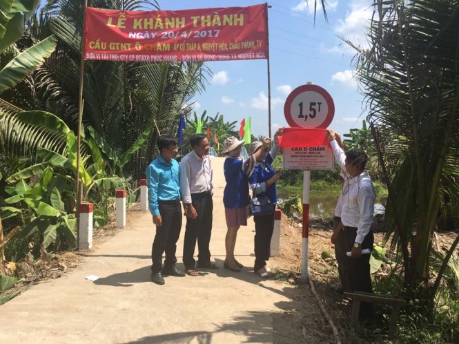 Cầu Ô Chàm hôm khánh thành - Ảnh: C.K.