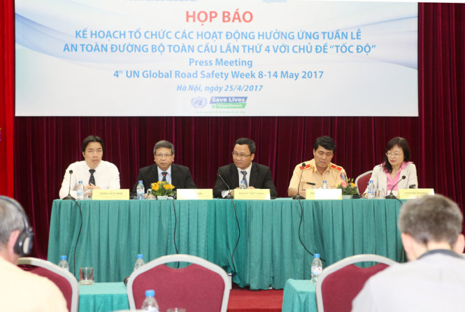 Đề xuất giảm tốc độ ở đường đô thị, khu vực đông dân cư trở thành tâm điểm của cuộc họp báo- Ảnh: TUẤN PHÙNG