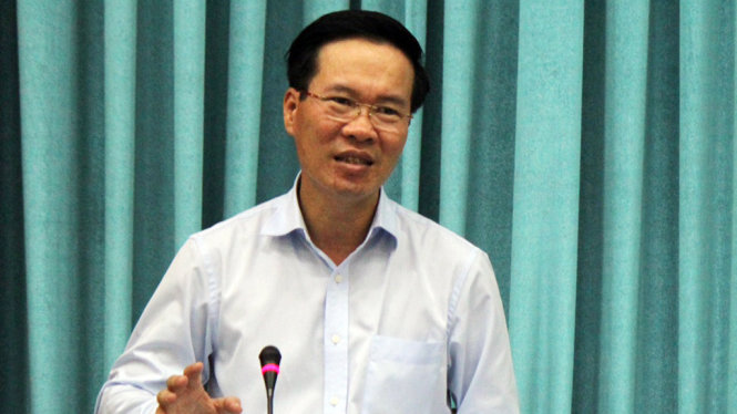 Ông Võ Văn Thưởng - Ủy viên Bộ Chính Trị, Bí thư Trung ương Đảng, Trưởng ban Tuyên giáo trung ương đã có buổi làm việc với Ban Thường vụ Tỉnh ủy Bến Tre về việc triển khai Nghị quyết Trung ương 4 khóa XII gắn với chỉ thị số 05-CT/TW của Bộ Chính trị - Ảnh: Mậu Trường