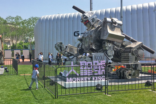 Robot đấu sĩ Monkey King của Trung Quốc - Ảnh: Greatmetal/MegaBots