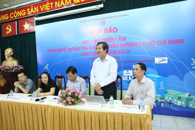 Họp báo công bố thông tin về Hội chợ, triển lãm Công nghệ thông tin, Điện tử, Viễn thông TP.HCM lần 1 - năm 2017