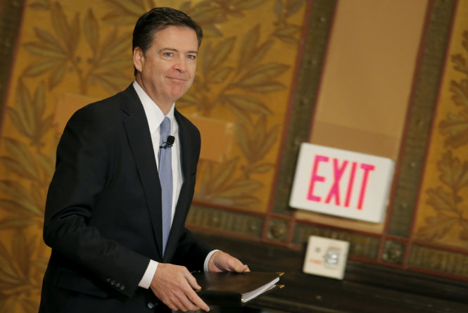 Ông James Comey, cựu giám đốc Cục điều tra liên bang Mỹ (FBI) - Ảnh: Reuters