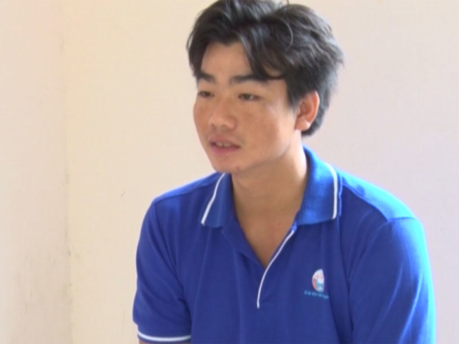 Ngô Thanh Hiểu tại cơ quan điều tra - Ảnh: TRÚC NGỌC