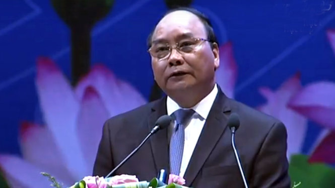 Thủ tướng Nguyễn Xuân Phúc phát biểu tại hội nghị