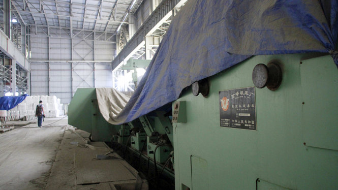 Máy mài trục, thiết bị rời đắt nhất nhà máy với giá hơn 2 triệu USD xếp xó - Ảnh: Đức Hiếu