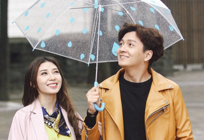 Ngô Kiến Huy và Khổng Tú Quỳnh trong MV Yêu không đường lui - Ảnh: Q.C.