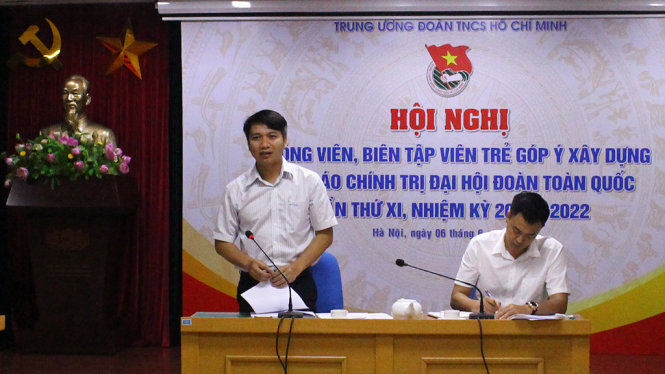 Anh Nguyễn Ngọc Lương, Bí thư Trung ương Đoàn cho biết sẽ tiếp thu ý kiến đóng góp của đội ngũ phóng viên, biên tập viên trình Ban Bí thư - Ảnh: HÀ THANH
