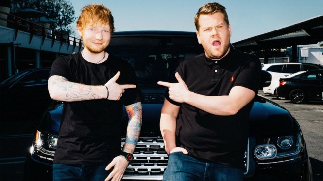 Ed Sheeran và James Corden - Ảnh: CBS