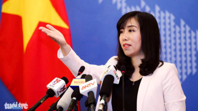 Người Phát ngôn Bộ Ngoại giao Lê Thị Thu Hằng - Ảnh: Tuổi Trẻ