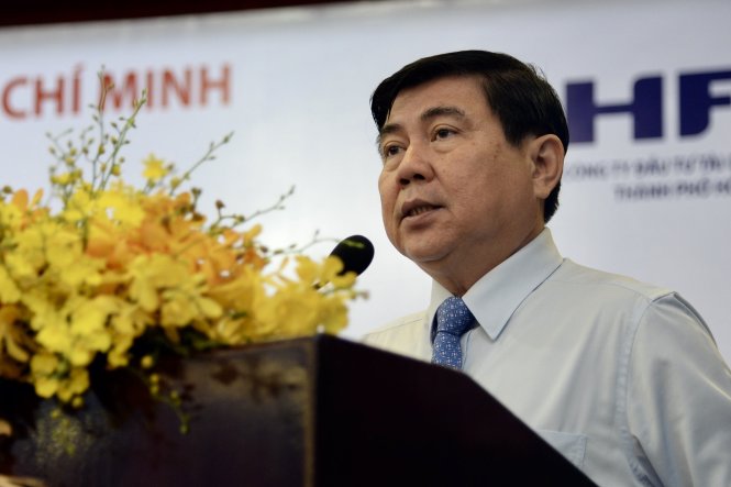 Chủ tịch UBND TP.HCM Nguyễn Thành Phong phát biểu tại Hội nghị tổng kết tình hình triển khai thu hút vốn đầu tư phát triển theo hình thức đối tác công tư  và định hướng giai đoạn 2017-2020, sáng 14-6-2017 -
 Ảnh Tự Trung