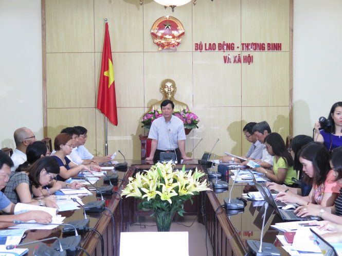 Thứ trưởng Bộ Lao động – Thương binh và Xã hội Nguyễn Trọng Đàm tại chương trình tọa đàm - Ảnh: QUANG THẾ