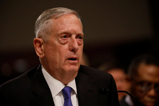 Bộ trưởng Quốc phòng Mỹ James Mattis - Ảnh: Reuters
