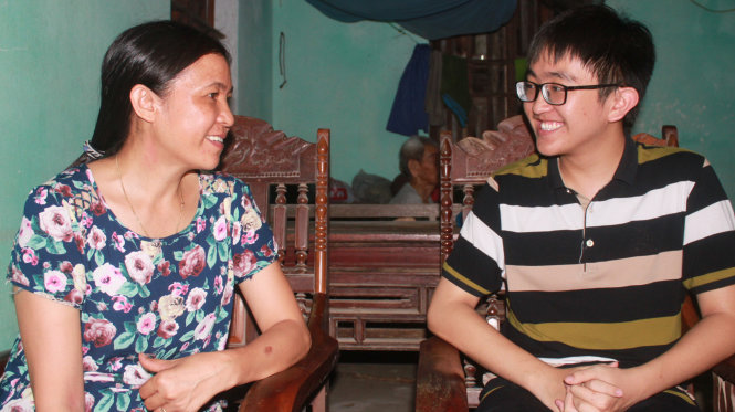Nguyễn Hải Đăng (sinh năm 1999, học sinh lớp 12T1, Trường THPT Quảng Xương I, huyện Quảng Xương, Thanh Hóa) - Ảnh: Hà Đồng