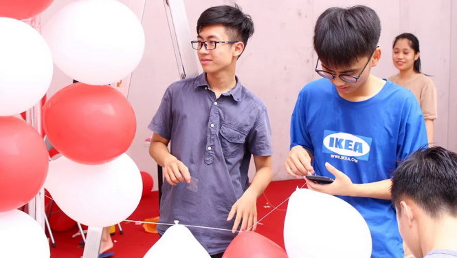 Ngày hội đã sẵn sàng chào đón thí sinh và phụ huynh - Ảnh: PHƯƠNG CHINH