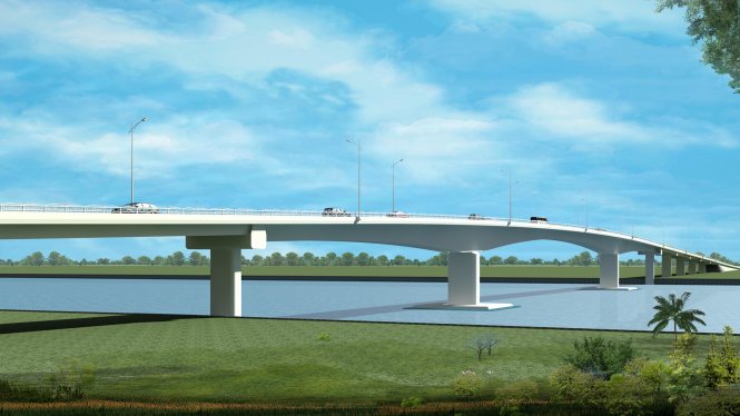 Phối cảnh cầu Châu Đốc
