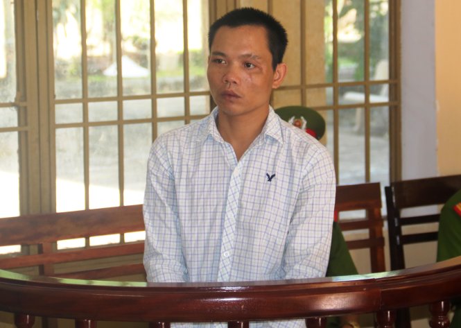 Lữ Văn Khăm tại phiên tòa - Ảnh: L.T
