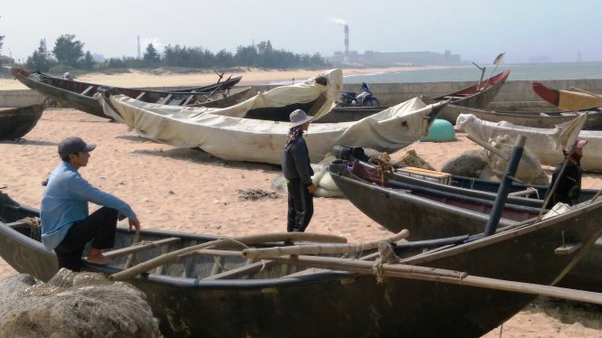 Sau khi xảy ra sự cố Formosa, nhiều tàu thuyền của ngư dân phải nằm bờ - Ảnh: THẮNG DINH