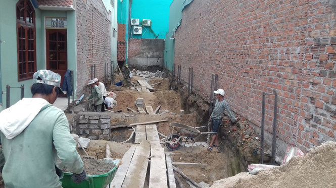Móng nhà nơi phát hiện 7 hài cốt
