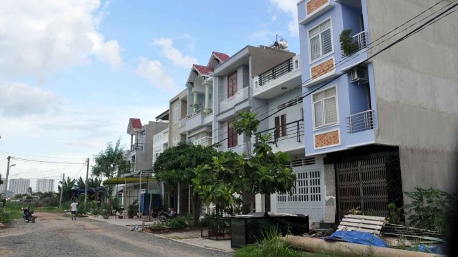 Một góc khu dự án hợp tác đầu tư giữa E261 và Thường Phát - Ảnh: Đ.HÀ