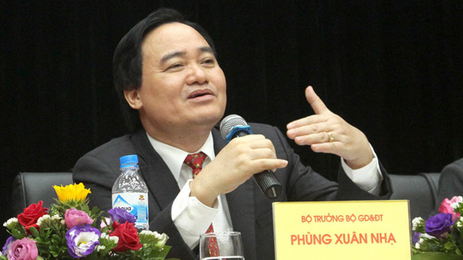 Bộ trưởng Bộ GD-ĐT PHÙNG XUÂN NHẠ - Ảnh: PHƯƠNG CHINH